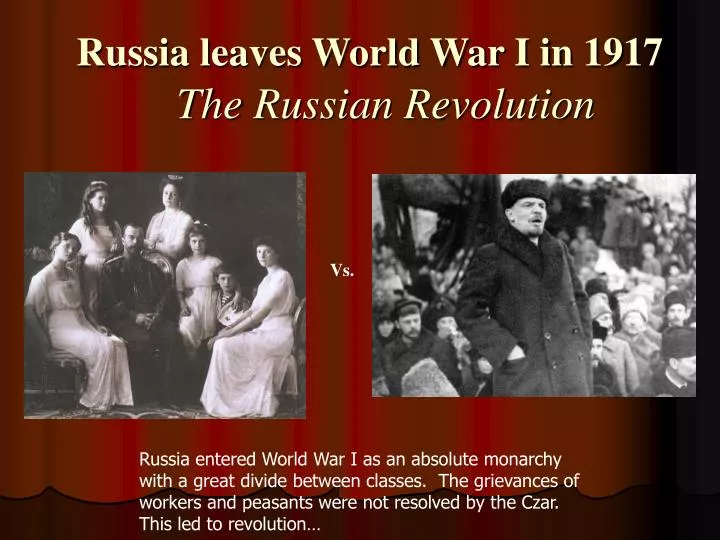 russia leaves world war i in 1917 the russian revolution