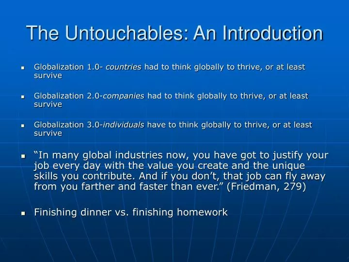 the untouchables an introduction