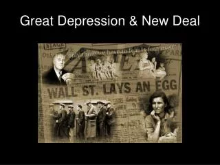 Great Depression &amp; New Deal