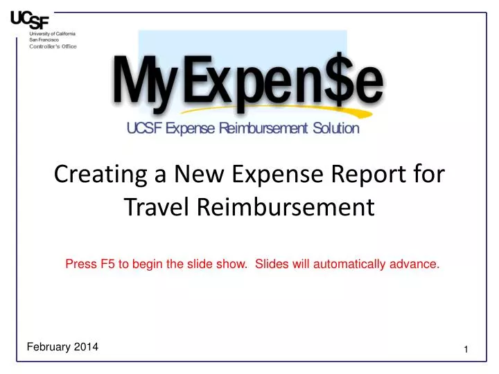 creating a new expense report for travel reimbursement