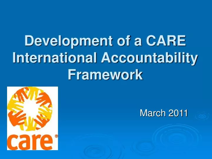development of a care international accountability framework