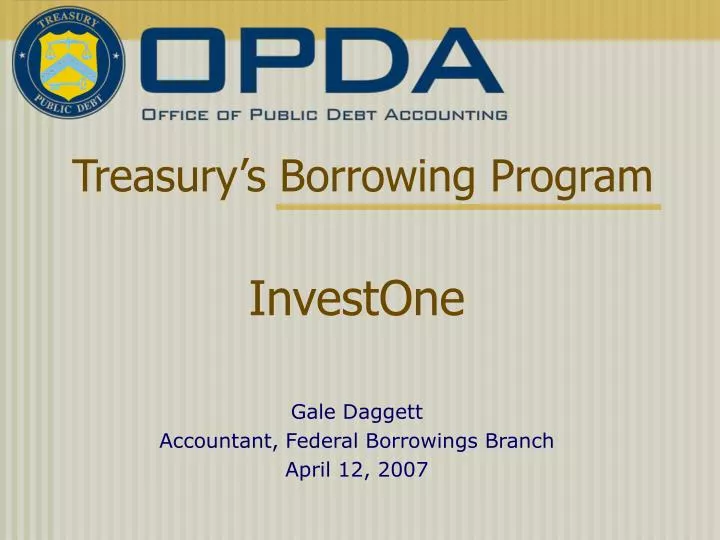 treasury s borrowing program