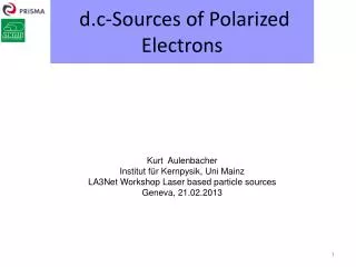 d.c-Sources of Polarized Electrons