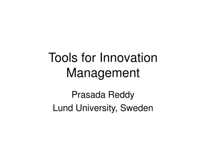 tools for innovation management