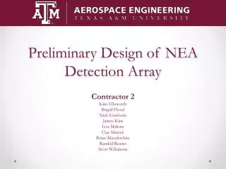 Preliminary Design of NEA Detection Array