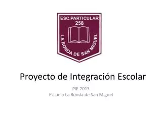 proyecto de integraci n escolar