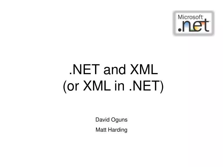 net and xml or xml in net