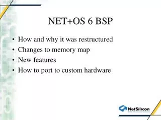 NET+OS 6 BSP