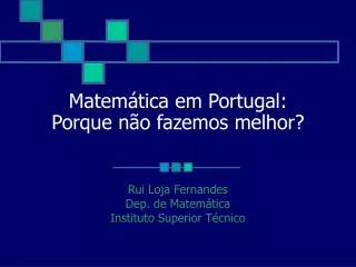 matem tica em portugal porque n o fazemos melhor