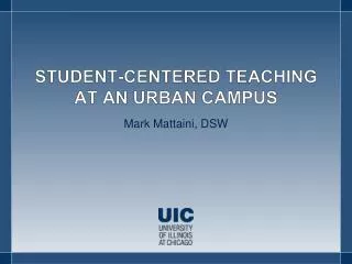 Student-Centered Teaching at an Urban Campus