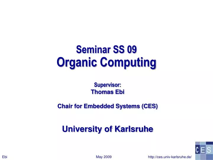 seminar ss 09 organic computing