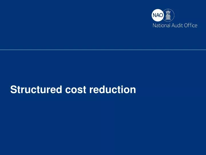structured cost reduction