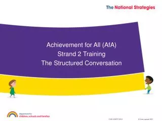 Achievement for All (AfA) Strand 2 Training The Structured Conversation