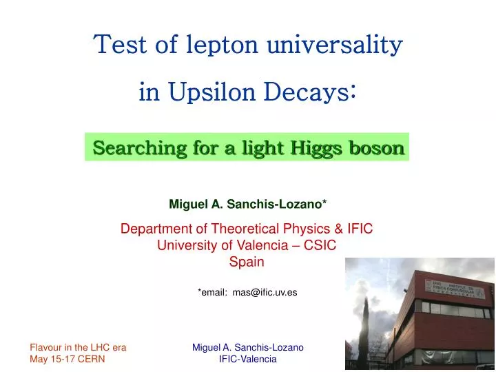 test of lepton universality in upsilon decays