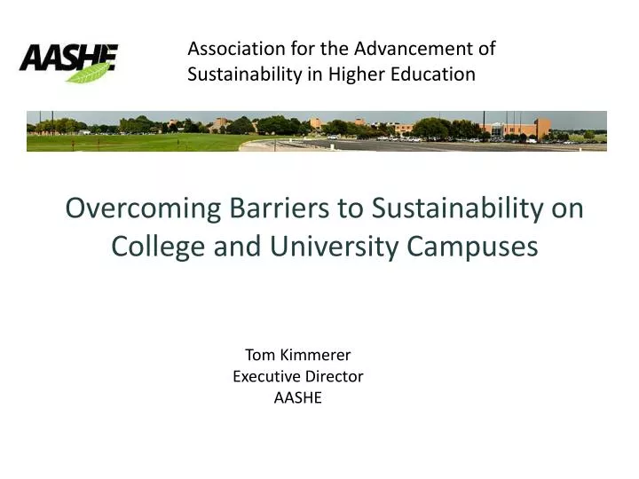 overcoming barriers to sustainability on college and university campuses