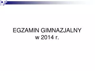 egzamin gimnazjalny w 2014 r