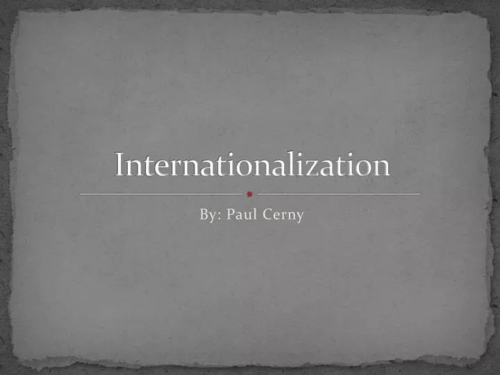 internationalization