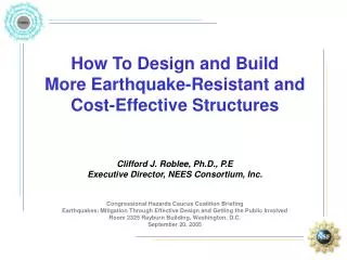 How To Design and Build More Earthquake-Resistant and Cost-Effective Structures