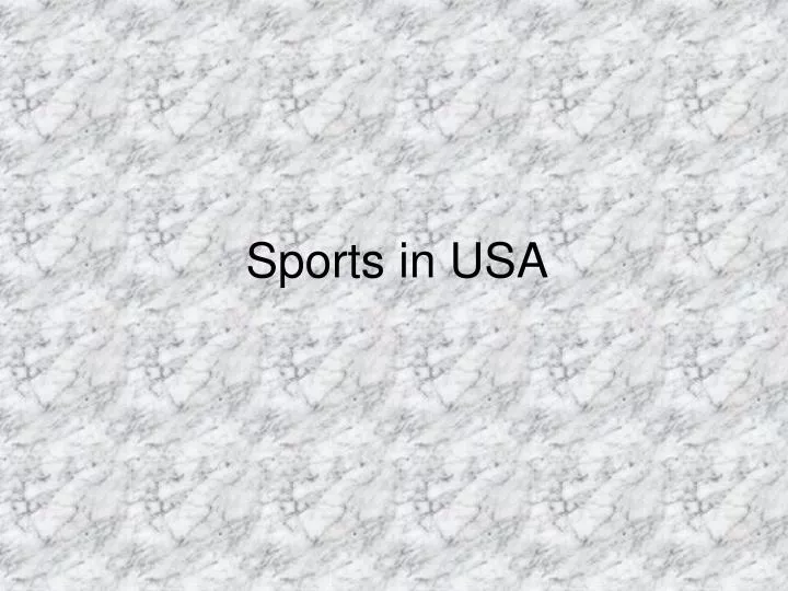 sports in usa