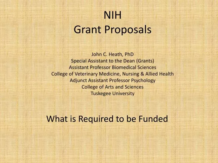 what is required to be funded