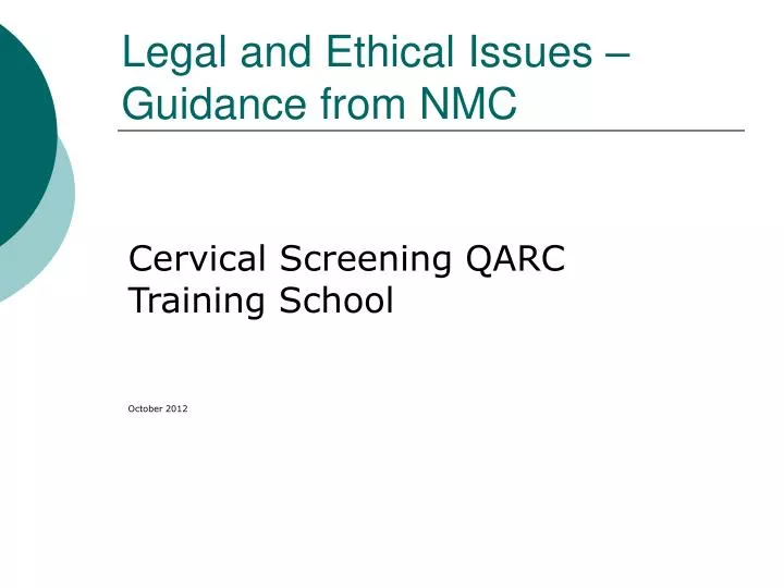 legal and ethical issues guidance from nmc