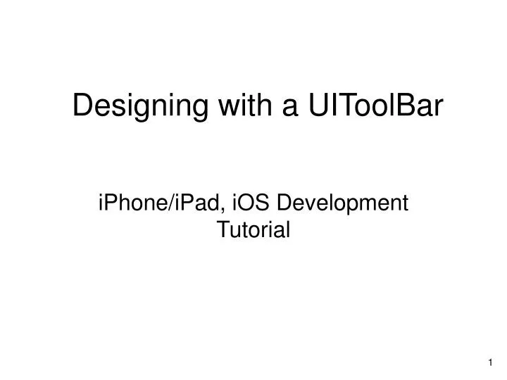 designing with a uitoolbar