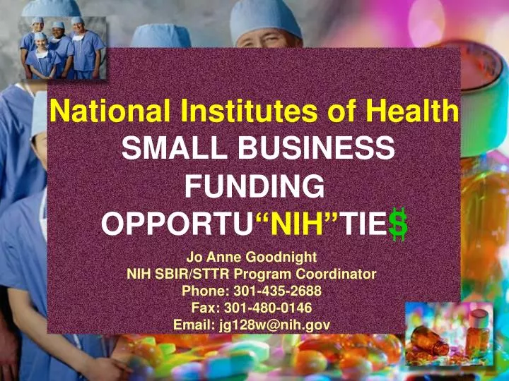 national institutes of health small business funding opportu nih tie s
