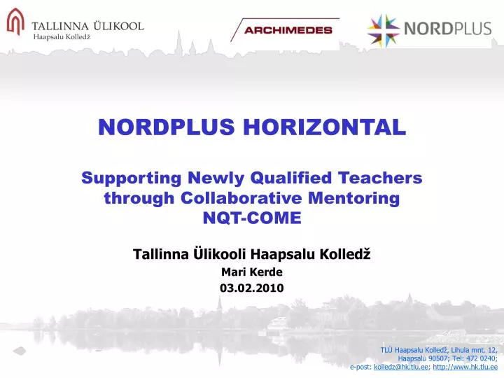 nordplus horizontal supporting newly qualified teachers through collaborative mentoring nqt come