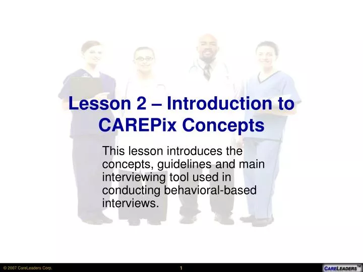 lesson 2 introduction to carepix concepts