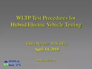 WLTP Test Procedures for Hybrid Electric Vehicle Testing