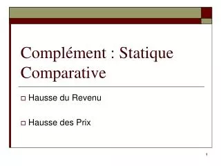 compl ment statique comparative