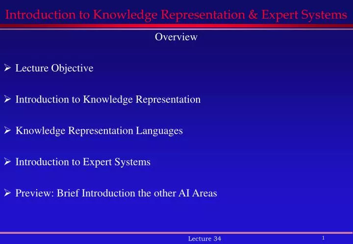 introduction to knowledge representation expert systems