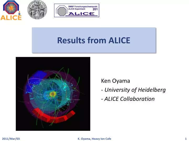 results from alice
