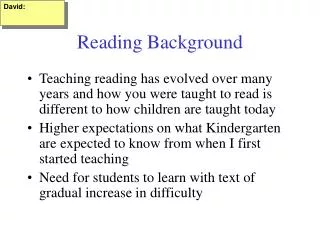 Reading Background