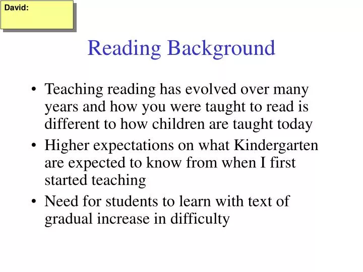 reading background