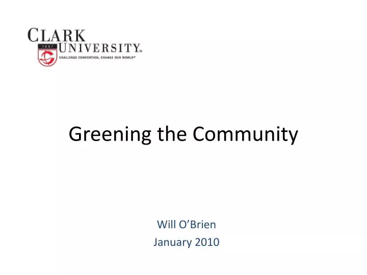 greening the community