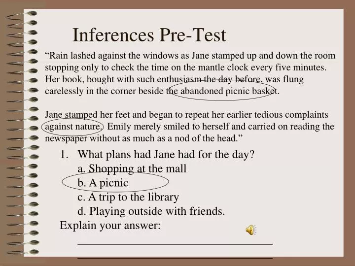 inferences pre test