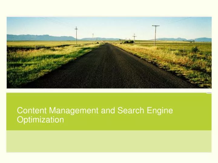 content management and search engine optimization