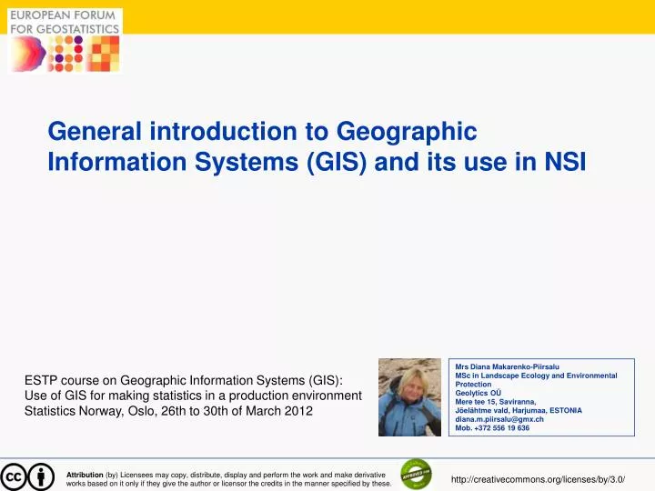 general introduction to geographic information systems gis and its use in nsi
