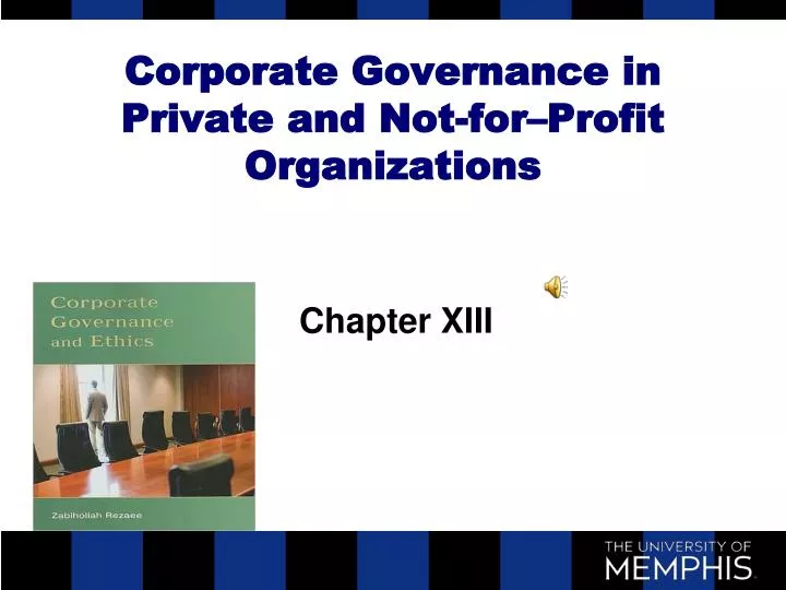 corporate governance in private and not for profit organizations