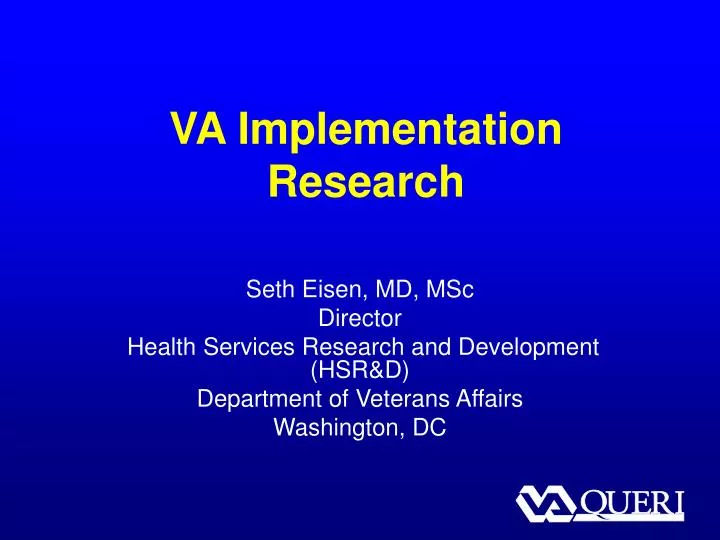 va implementation research