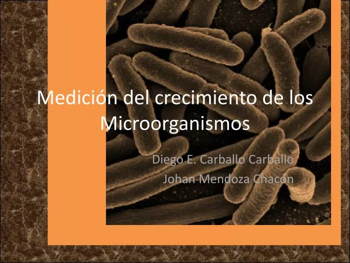 medici n del crecimiento de los microorganismos