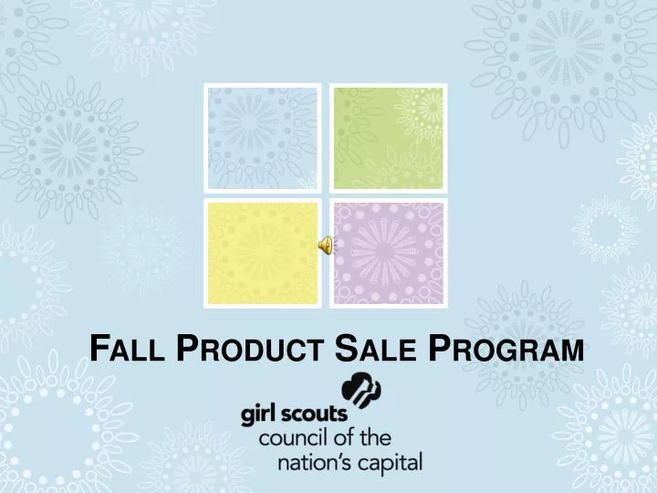 fall product sale program