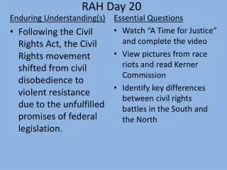 RAH Day 20