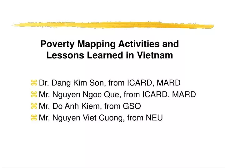 poverty mapping activities and lessons learned in vietnam
