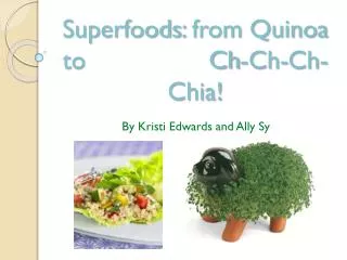 Superfoods : from Quinoa to Ch-Ch-Ch- Chia !