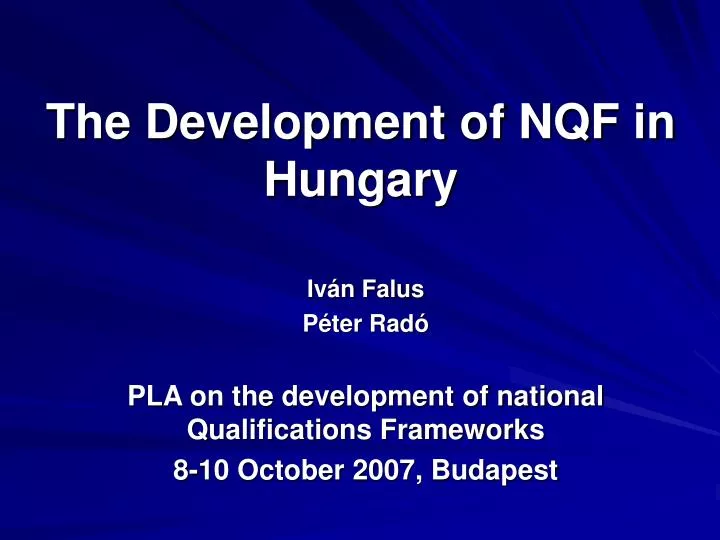 the development of nqf in hungary