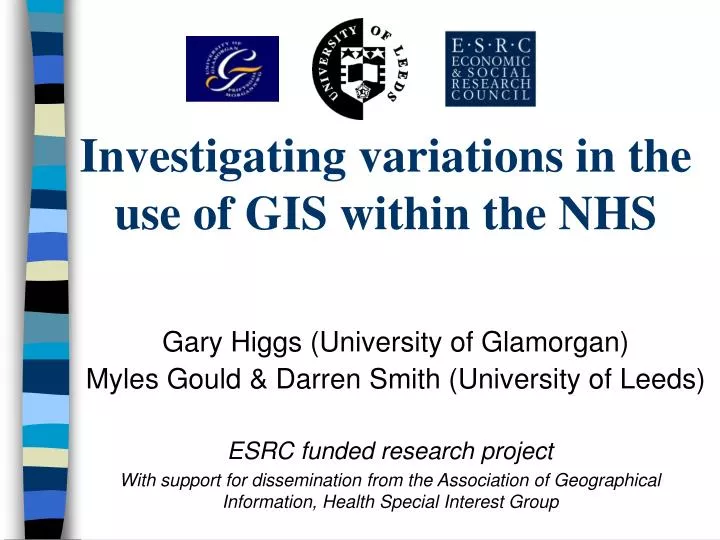 investigating variations in the use of gis within the nhs