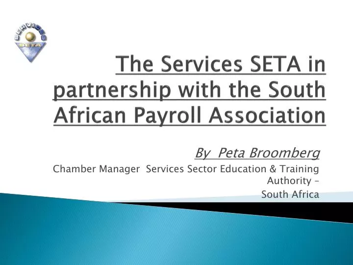 the services seta in partnership with the south african payroll association