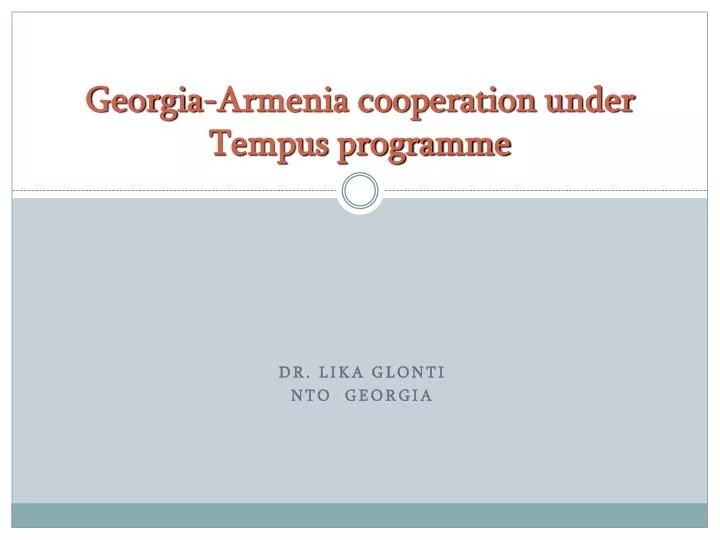 georgia armenia cooperation under tempus programme